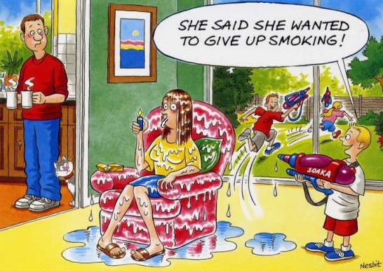 Giving up smoking cartoon